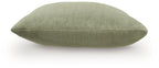 Brockbert sage green square pillow, smooth textured fabric