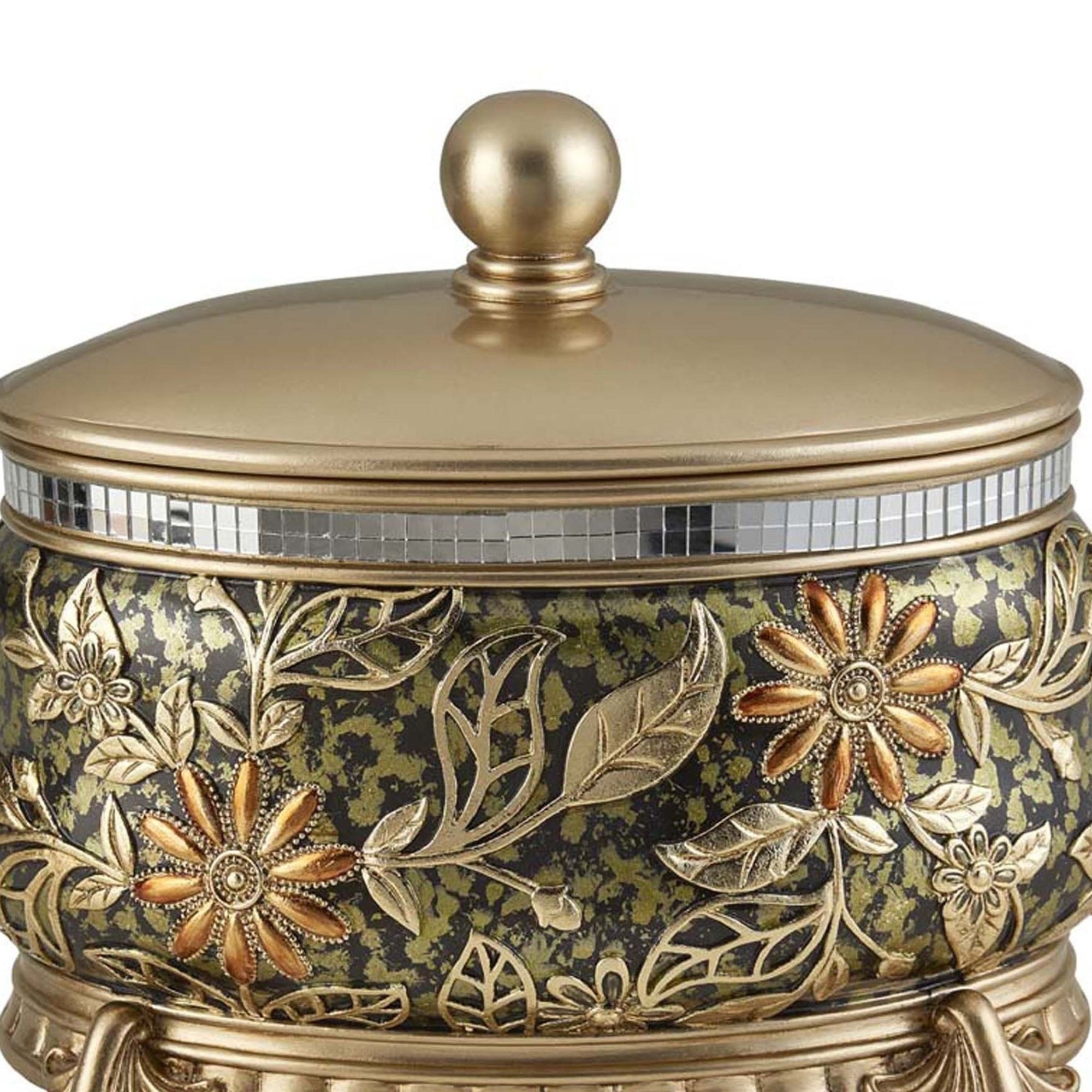 9" Chrysanthemum Jewelry Box - Resin Trinket Dish