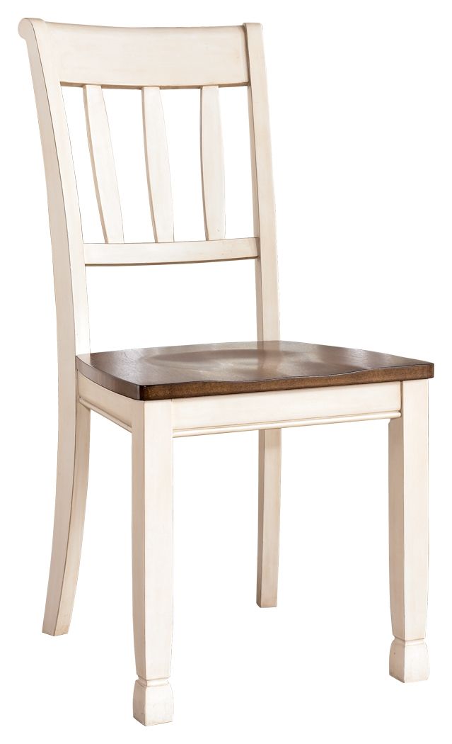 Whitesburg Brown & Cottage White Two-Tone Dining Side Chair (Set of 2) - Cottage Style