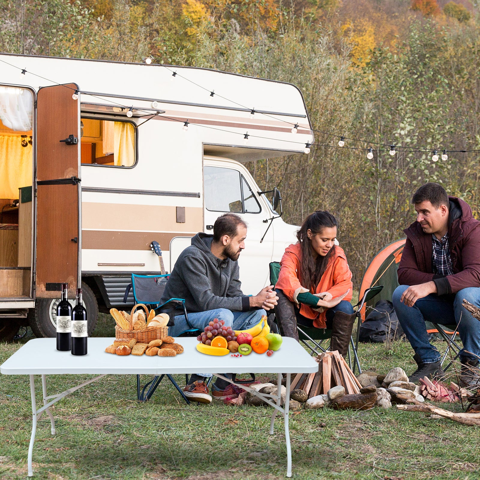 6ft Folding Table - Portable & Heavy Duty