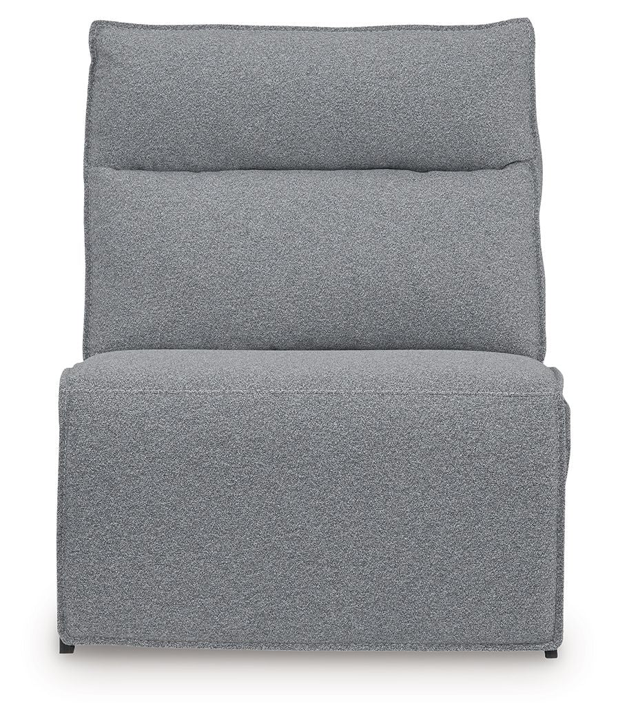 ModMax II - Salt And Pepper - Power Armless Recliner With Adjustable Headrest