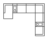 8 Pc. Sectional With LAF Corner Chaise With Storage And Audio Consoles