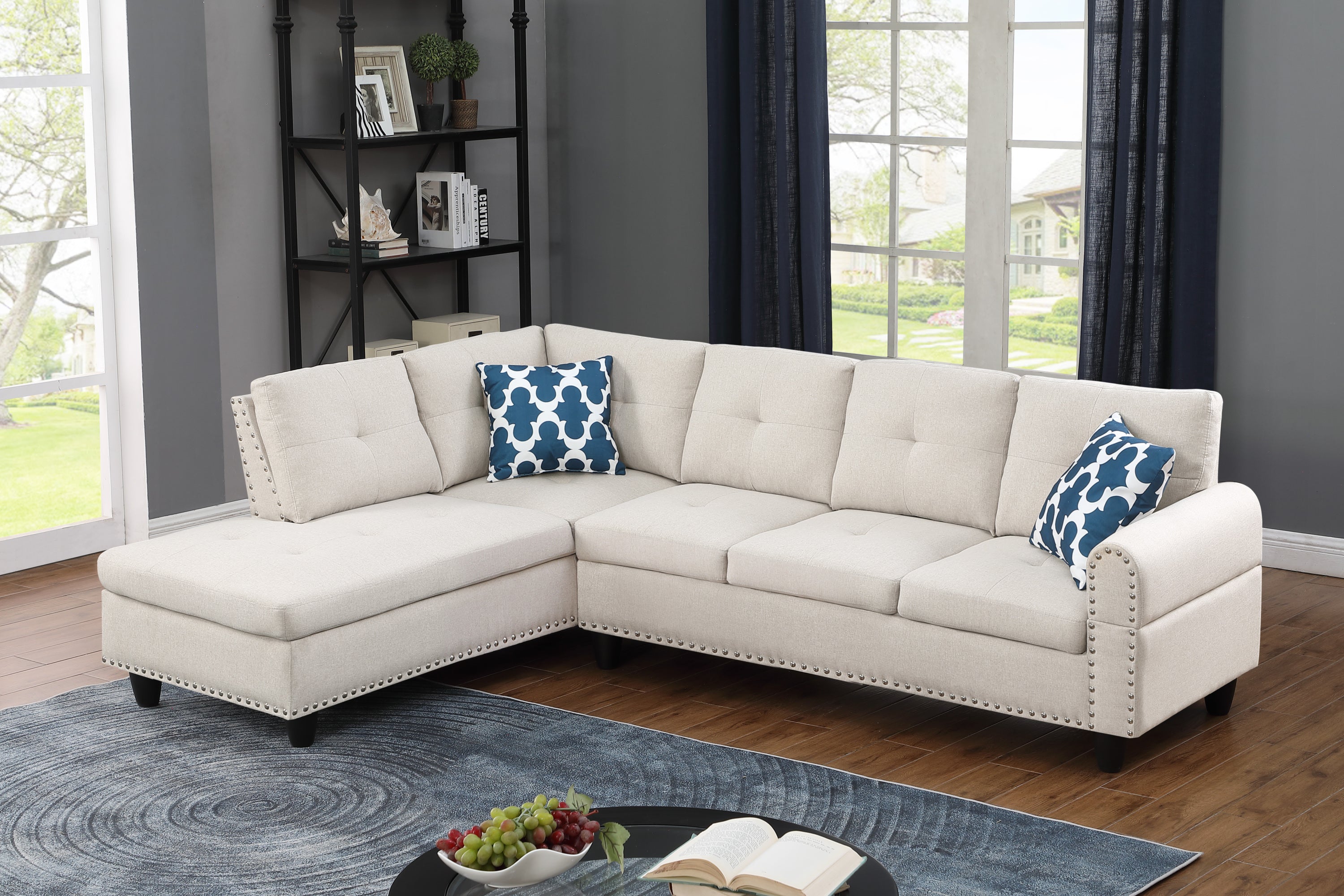 Alger 98" Wide LHF 2-Piece Sofa & Chaise
