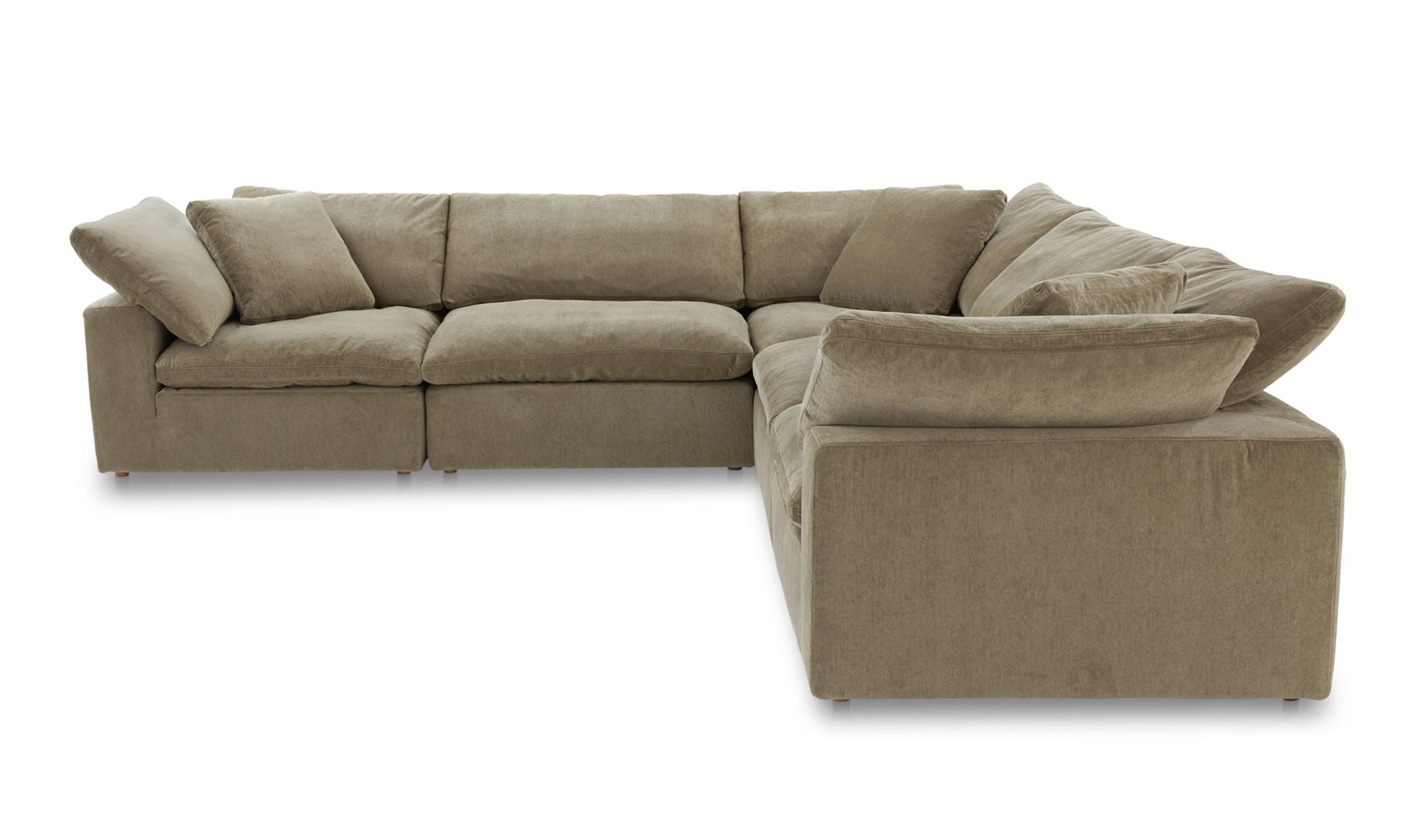 Terra Classic Desert Sage Performance Modular Sectional - Scandinavian Style-Stationary Sectionals-American Furniture Outlet
