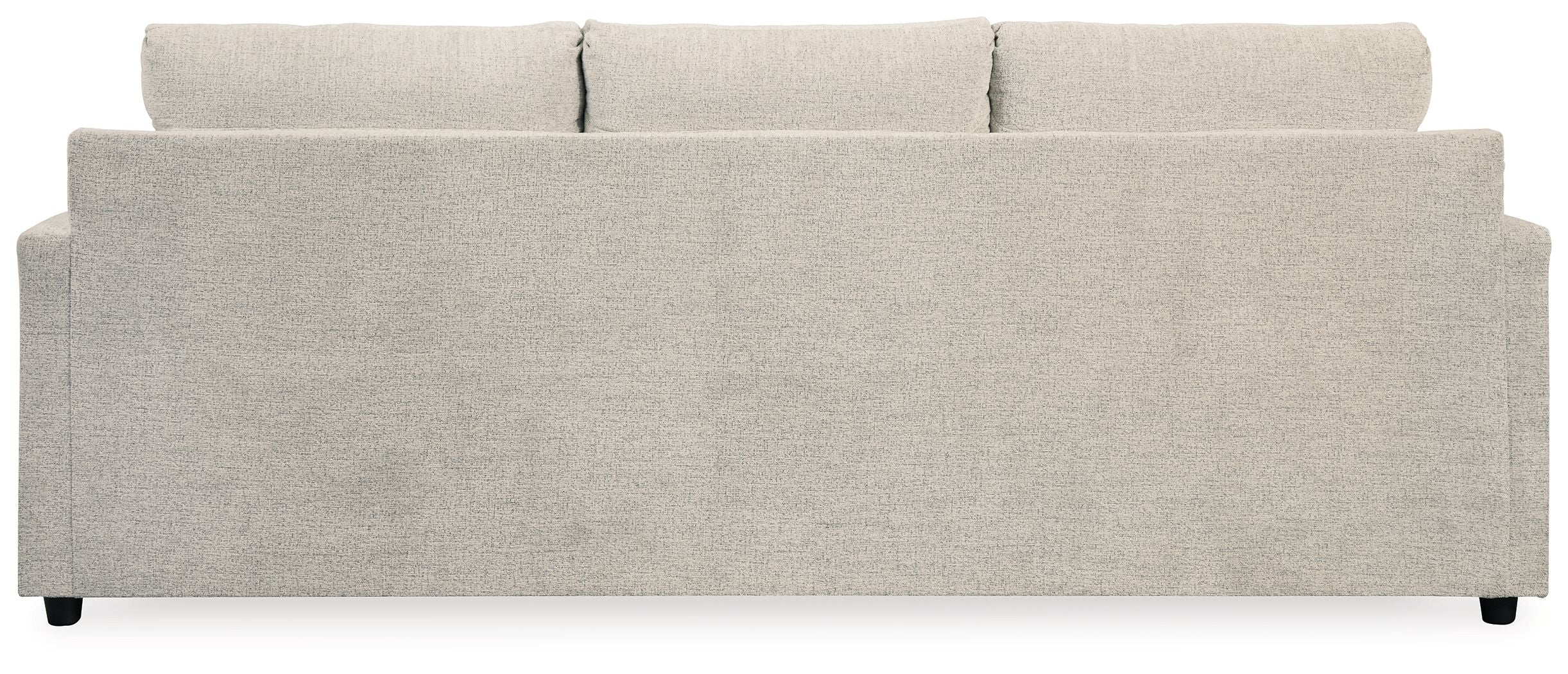 Soletren stationary sofa, light stone upholstery with three back cushions