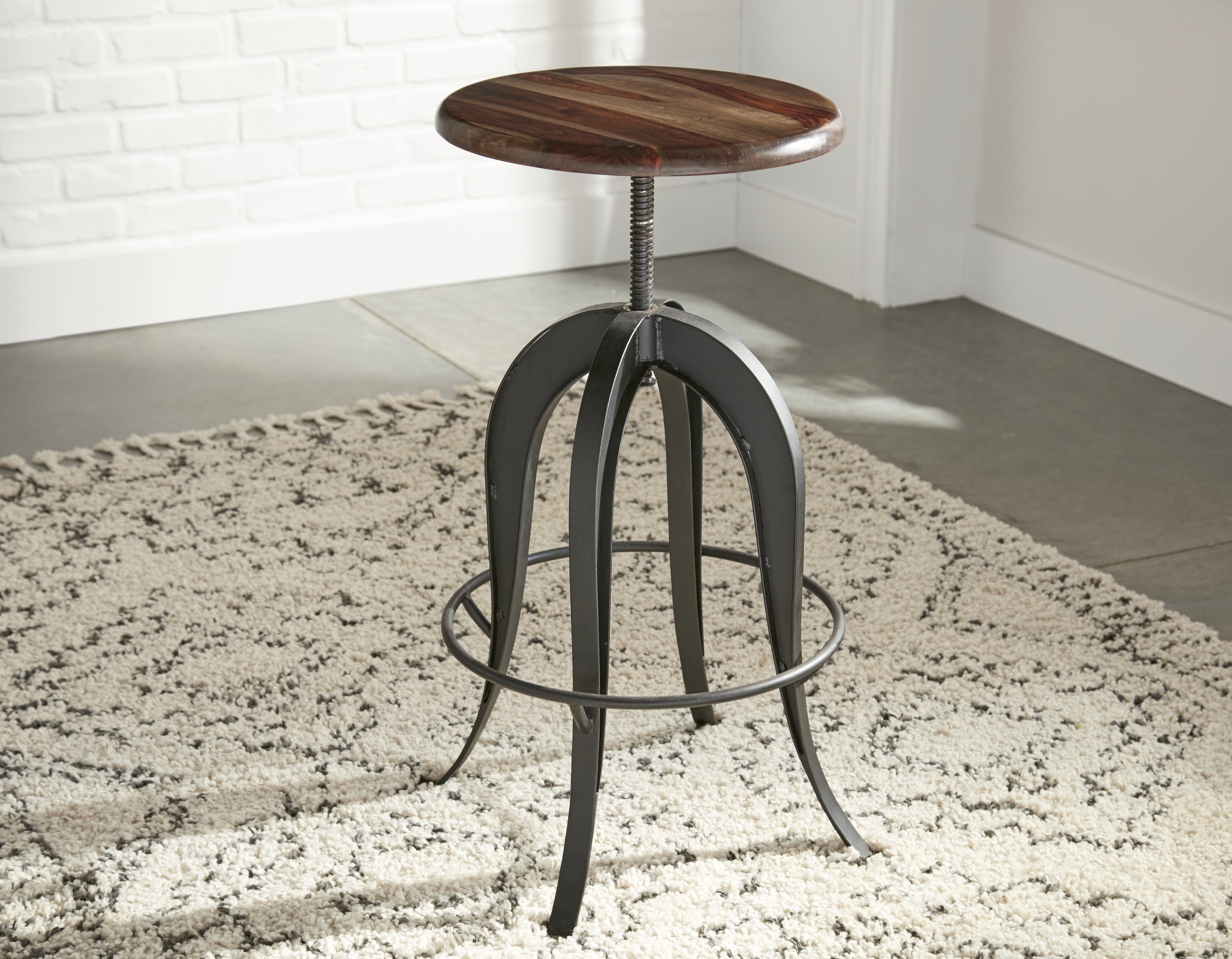 Sparrow Dark Brown Round Setup Stool for Studio & Home