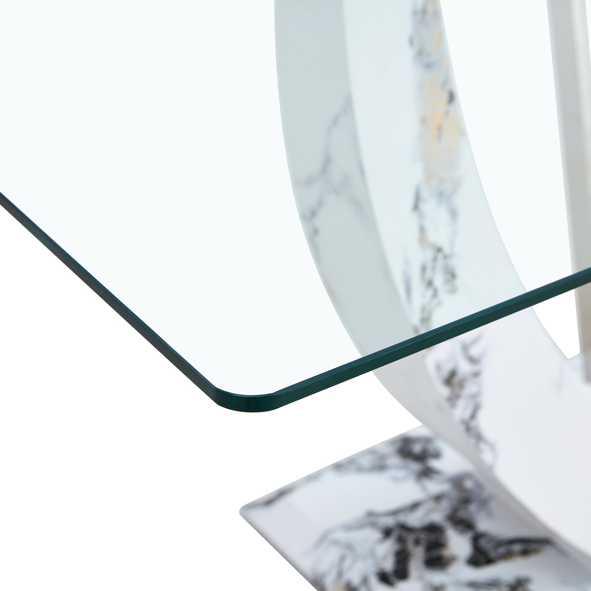 Modern Glass Dining Table Set (6-8 Person)