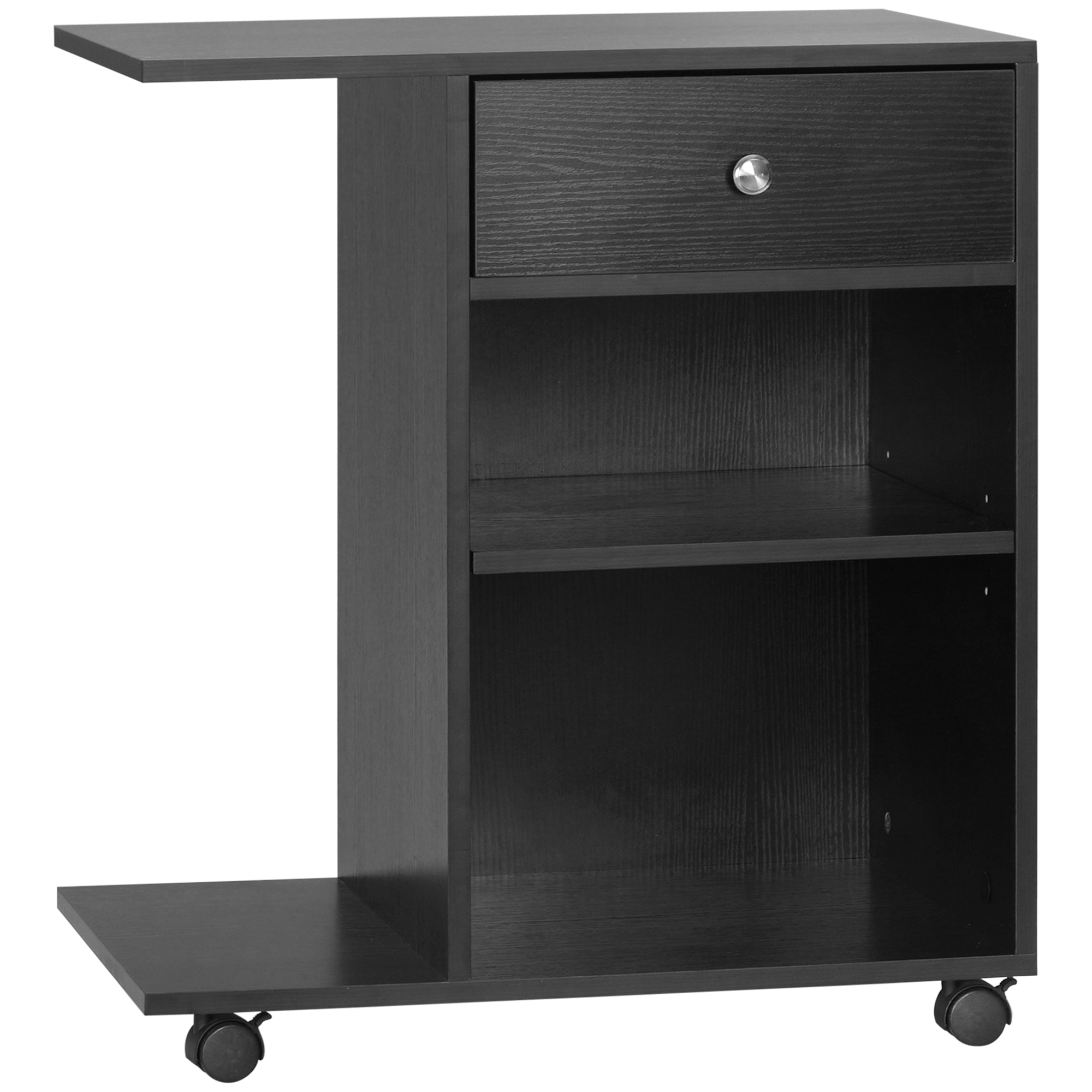 Vinsetto Mobile Printer Stand with Adjustable Shelf