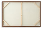 Rectangular wall art back with wooden frame and two white backing panels