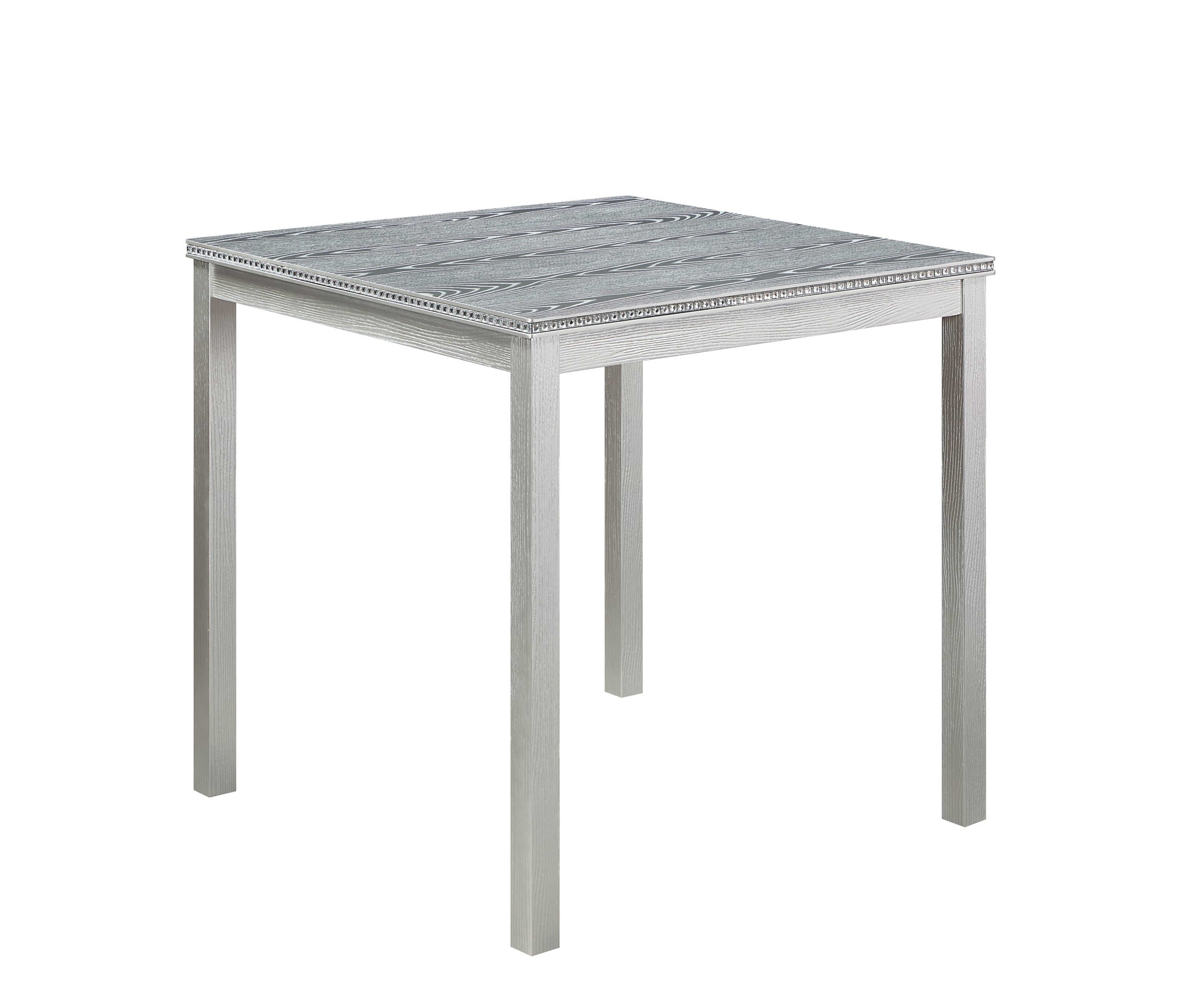 5-Piece Counter Height Dining Set w/Crystal Decor
