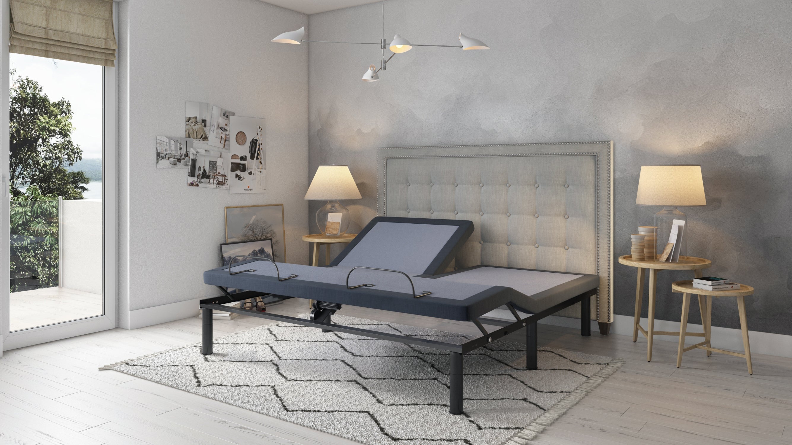 BT3000 Split Top King Adjustable Bed: Head/Foot Adjust
