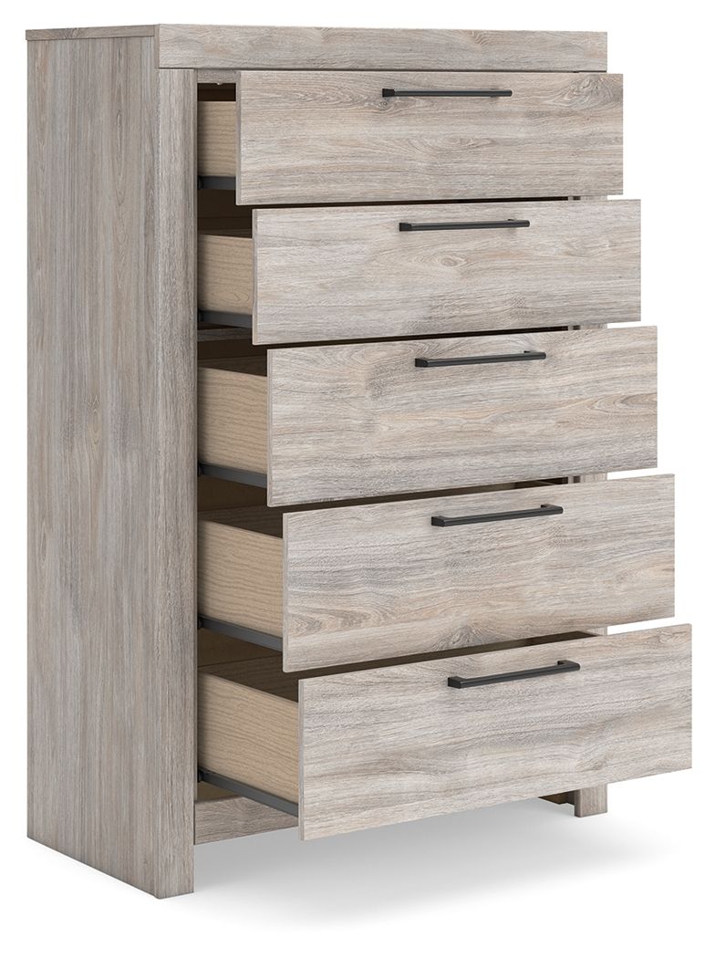 Broachmyn - Five Drawer Chest - Gray