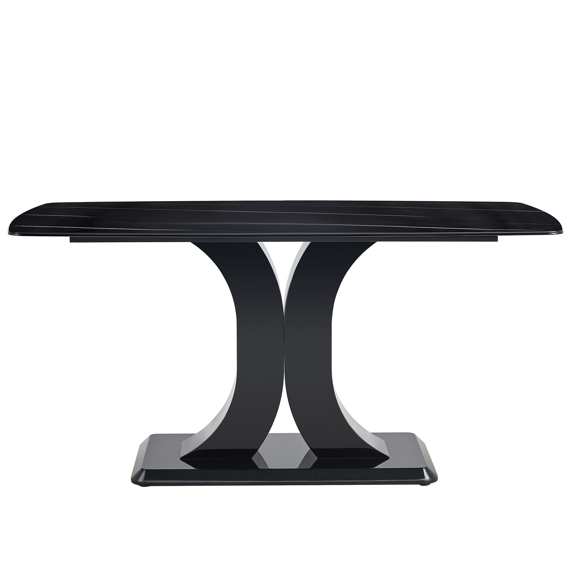 Faux Marble Dining Table Set w/ 6 Chairs