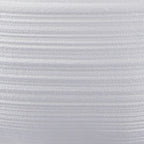 White lamp base with fine horizontal ribbed texture