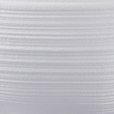White lamp base with fine horizontal ribbed texture