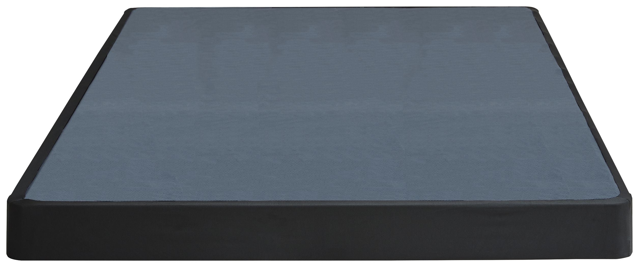 Low-profile foundation mattress, blue-gray top and black side base