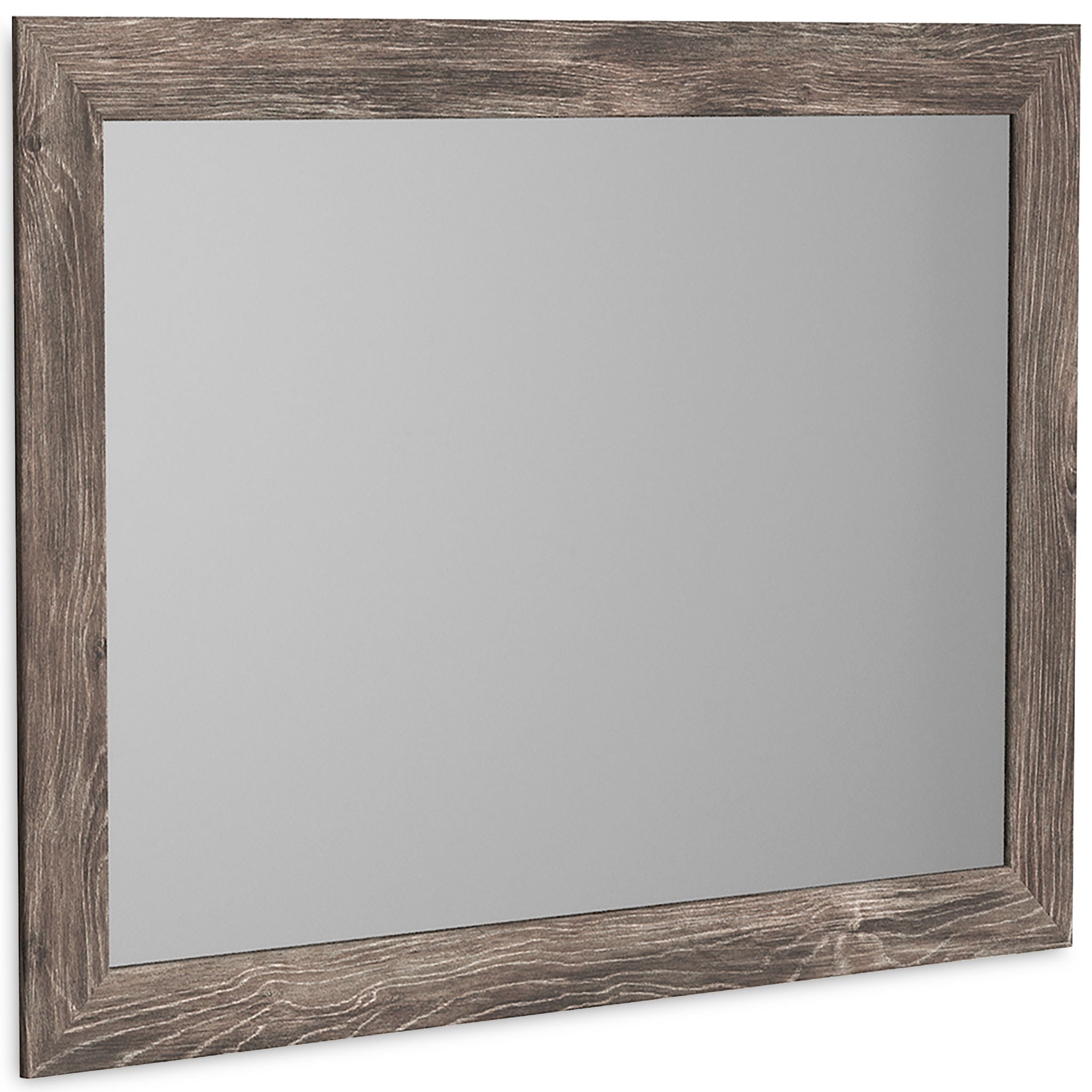 Ralinksi gray bedroom mirror with rectangular beveled frame