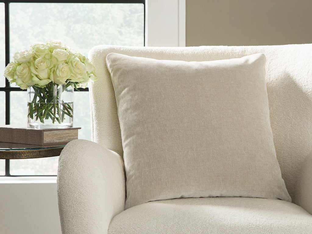 Jaxkins square pillow in off-white fabric