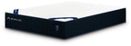 DreamCloud classic hybrid mattress, black fabric side with white top, rectangular profile