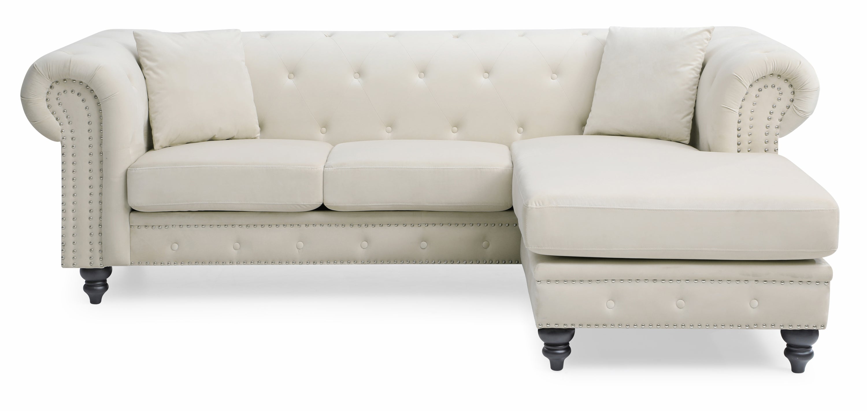 Nola G0357B-SC Ivory Sofa Chaise: Modern Living Room Comfort