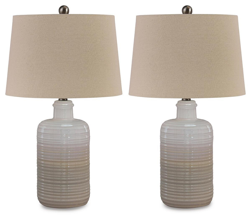 Marnina - Ceramic Table Lamp (Set of 2) - Taupe