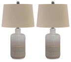 Marnina - Ceramic Table Lamp (Set of 2) - Taupe