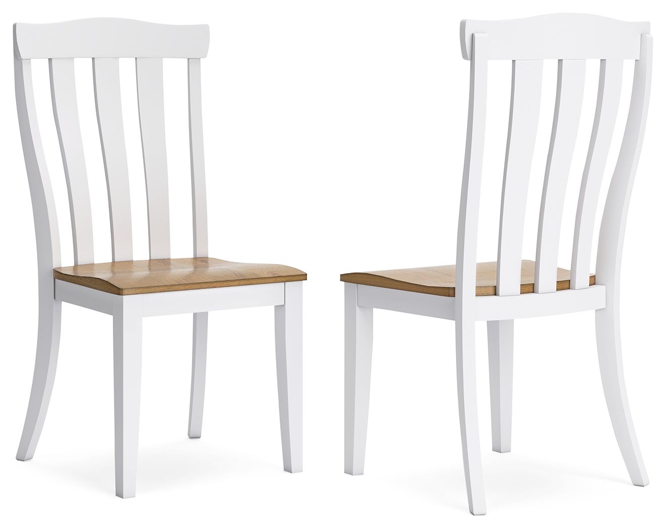 Ashbryn White & Natural Two-Tone Dining Side Chair (Set of 2) - Modern