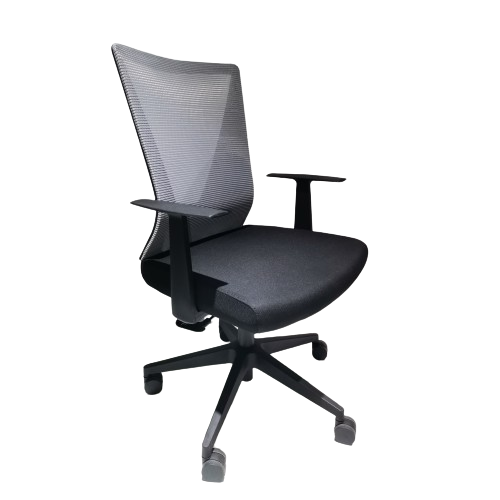 Modern Black Puebla Office Chair w/ Fixed Armrests