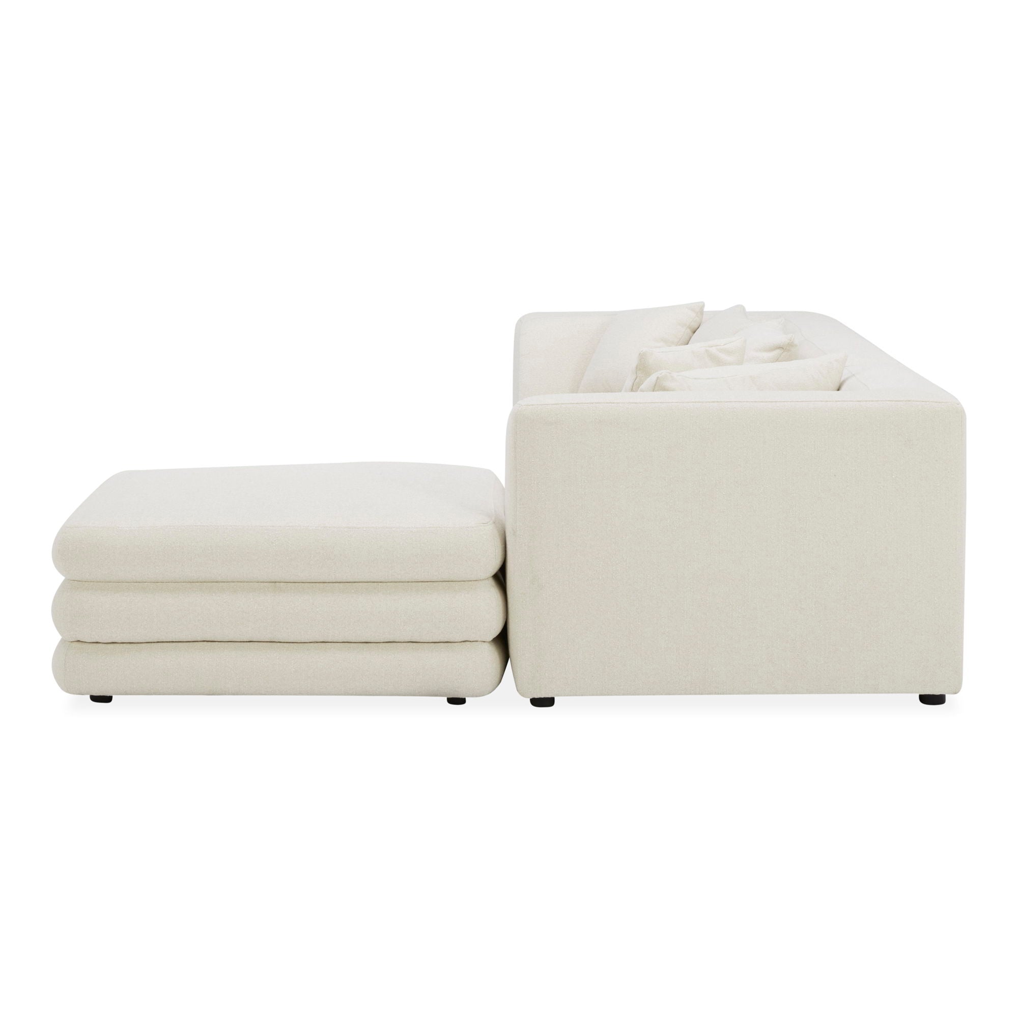 Lowtide - Lounge Modular Sectional - Warm White-Stationary Sectionals-American Furniture Outlet