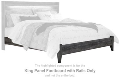 Baystorm - Gray - King Panel Footboard w/Rails