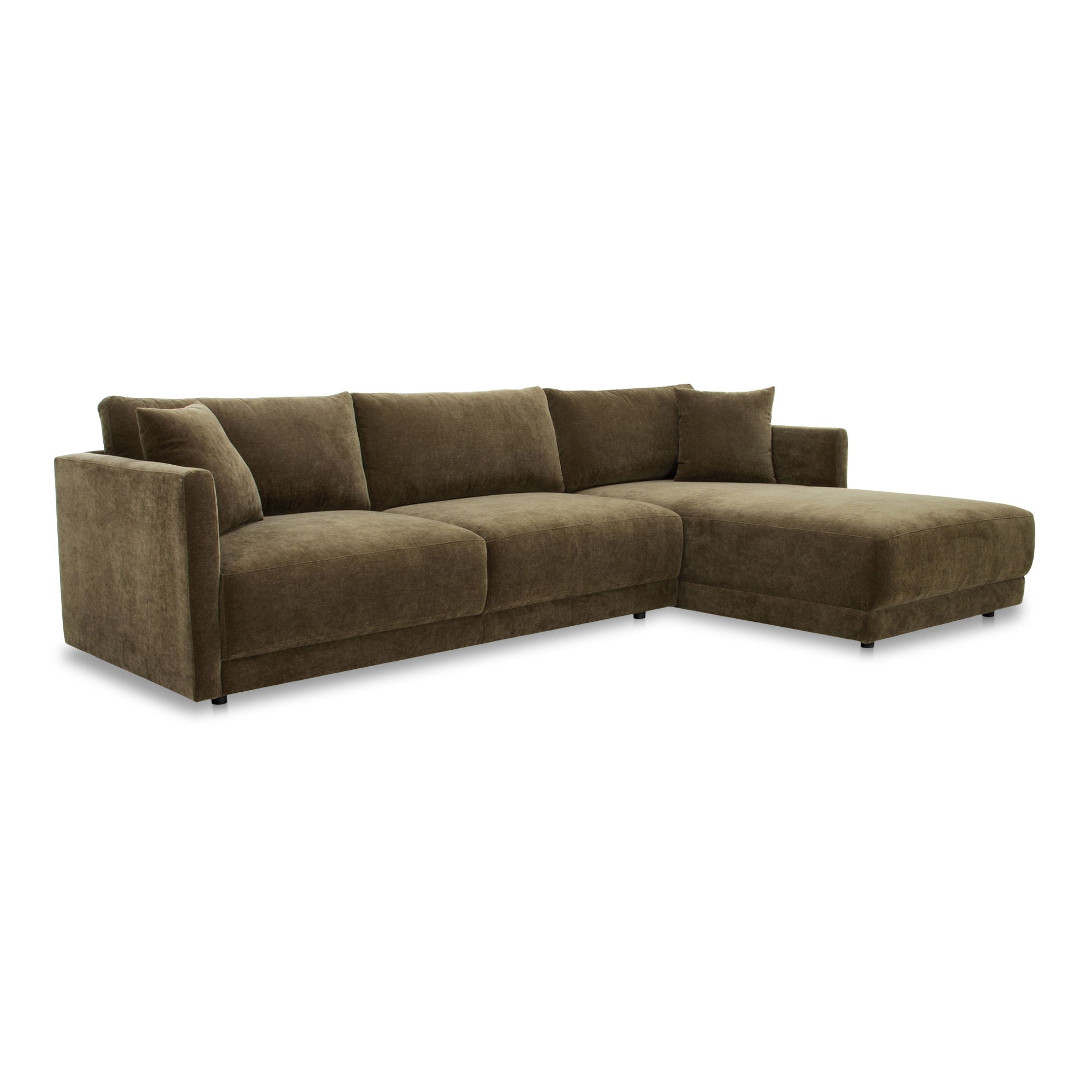 Bryn Eco-Friendly Heritage Green Sectional Sofa-Stationary Sectionals-American Furniture Outlet