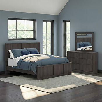 Shaehartin - Queen/King Platform Rails - Dark Brown