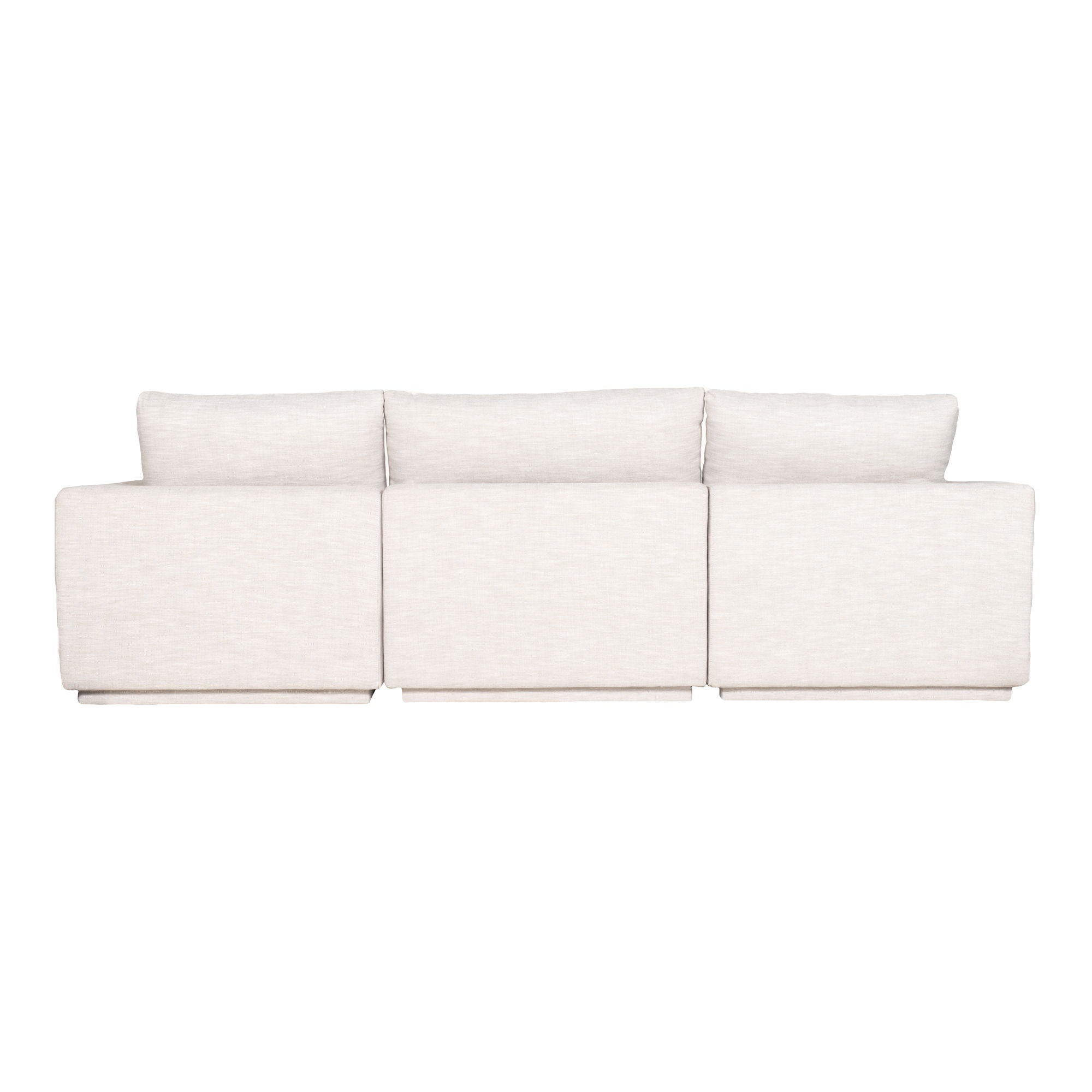 Moe's Justin L Modular Sectional - Taupe - Comfy & Stylish-Stationary Sectionals-American Furniture Outlet