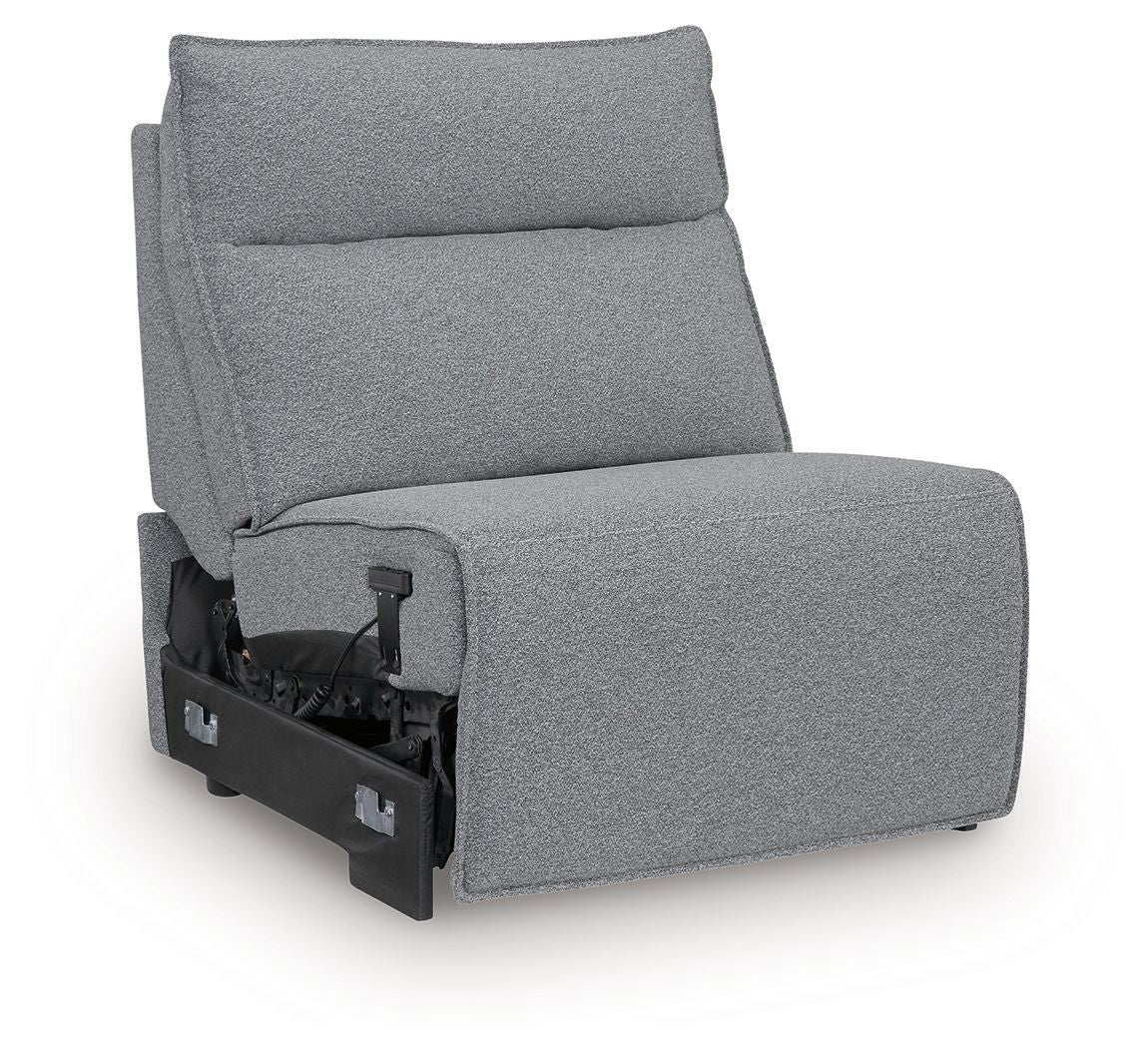 ModMax II - Salt And Pepper - Power Armless Recliner With Adjustable Headrest