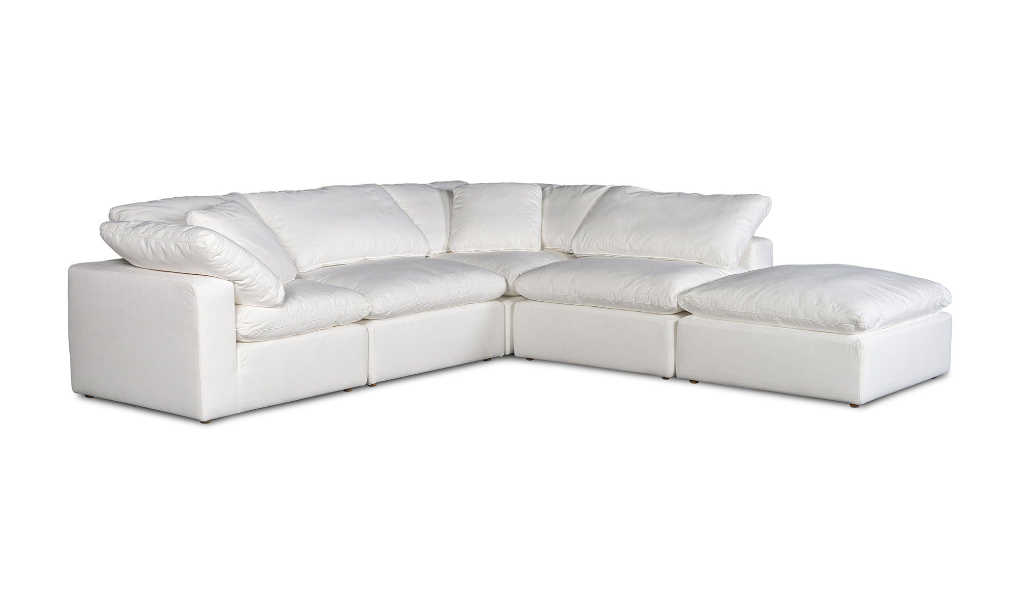 Clay - Dream Modular Sectional Livesmart Fabric - White Cream-Stationary Sectionals-American Furniture Outlet