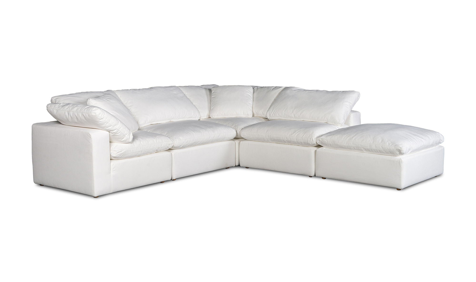 Clay - Dream Modular Sectional Livesmart Fabric - White Cream