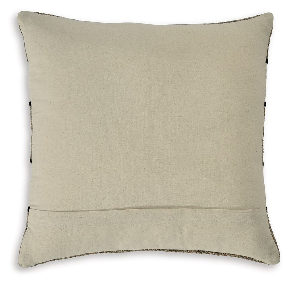 Rueford pillow back in light beige with plain stitched edges