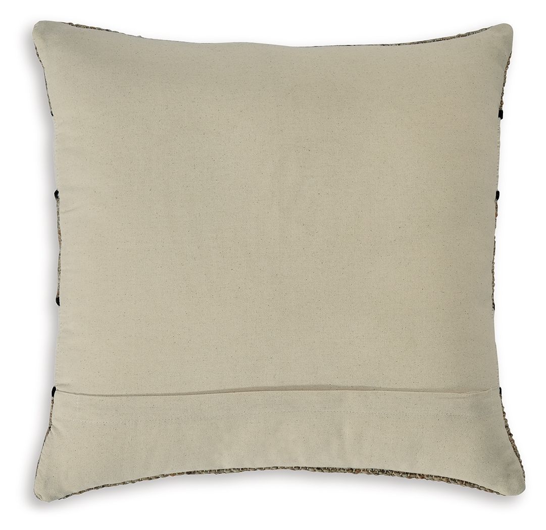 Rueford pillow back in light beige with plain stitched edges