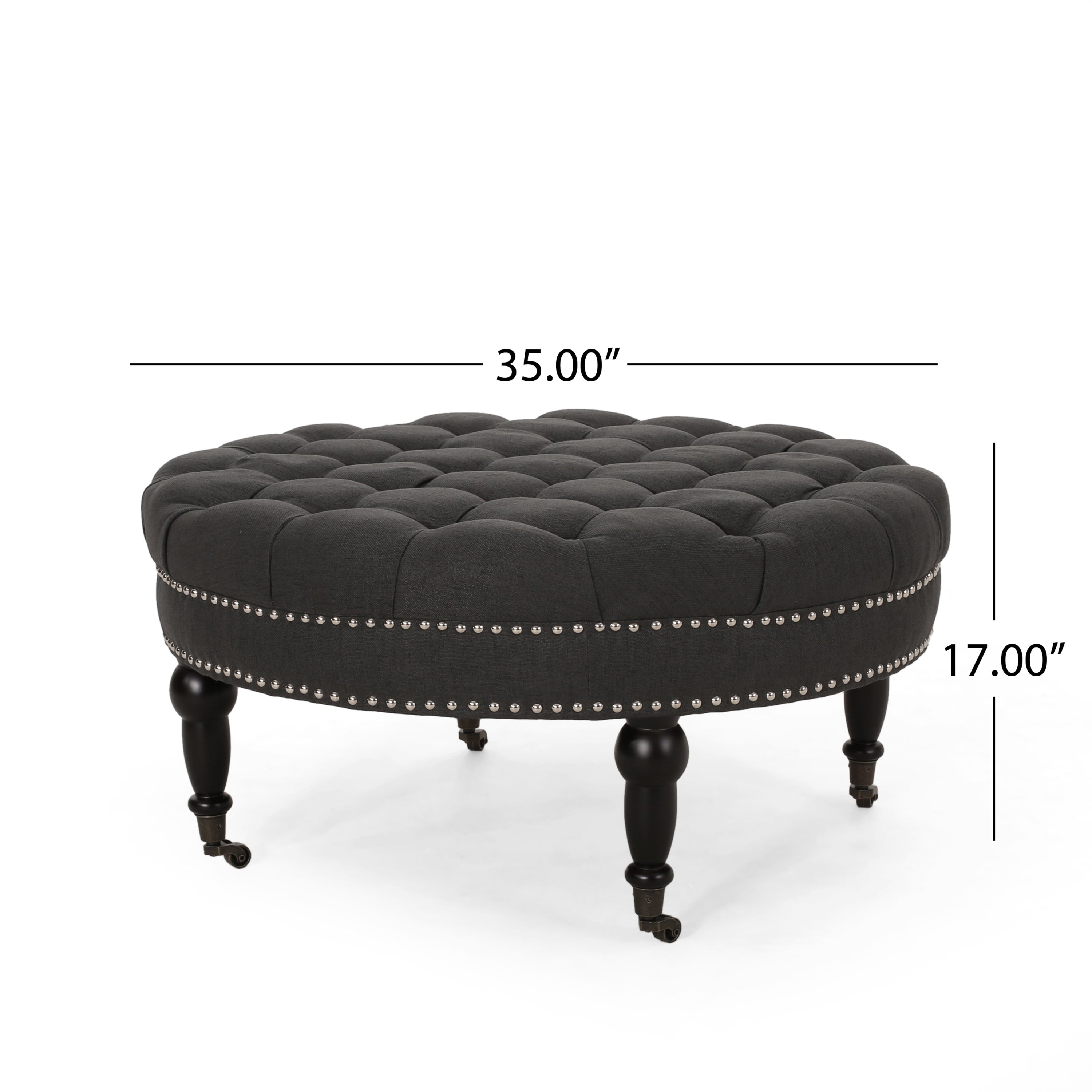 Rolling Ottoman with Casters | Storage Ottoman