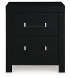 Maeling - Two Drawer Night Stand - Black