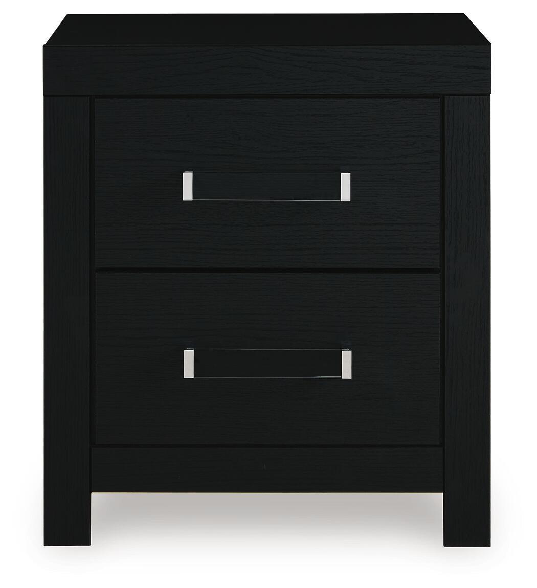 Maeling - Two Drawer Night Stand - Black