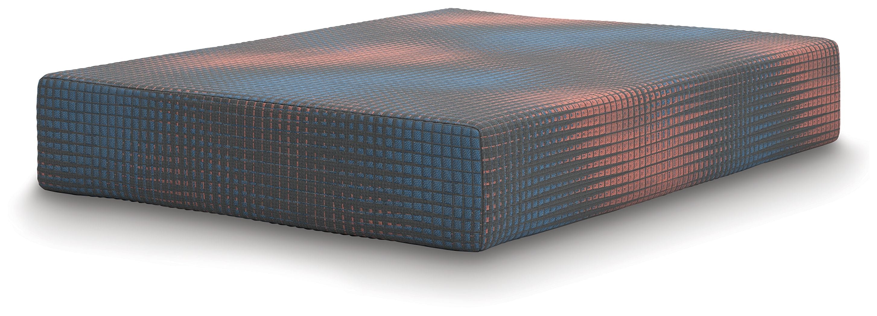 13-inch hybrid mattress in gray, quilted top with stitched edges