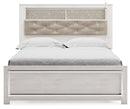 Altyra - White - Queen Panel Bookcase Bed With Roll Slats