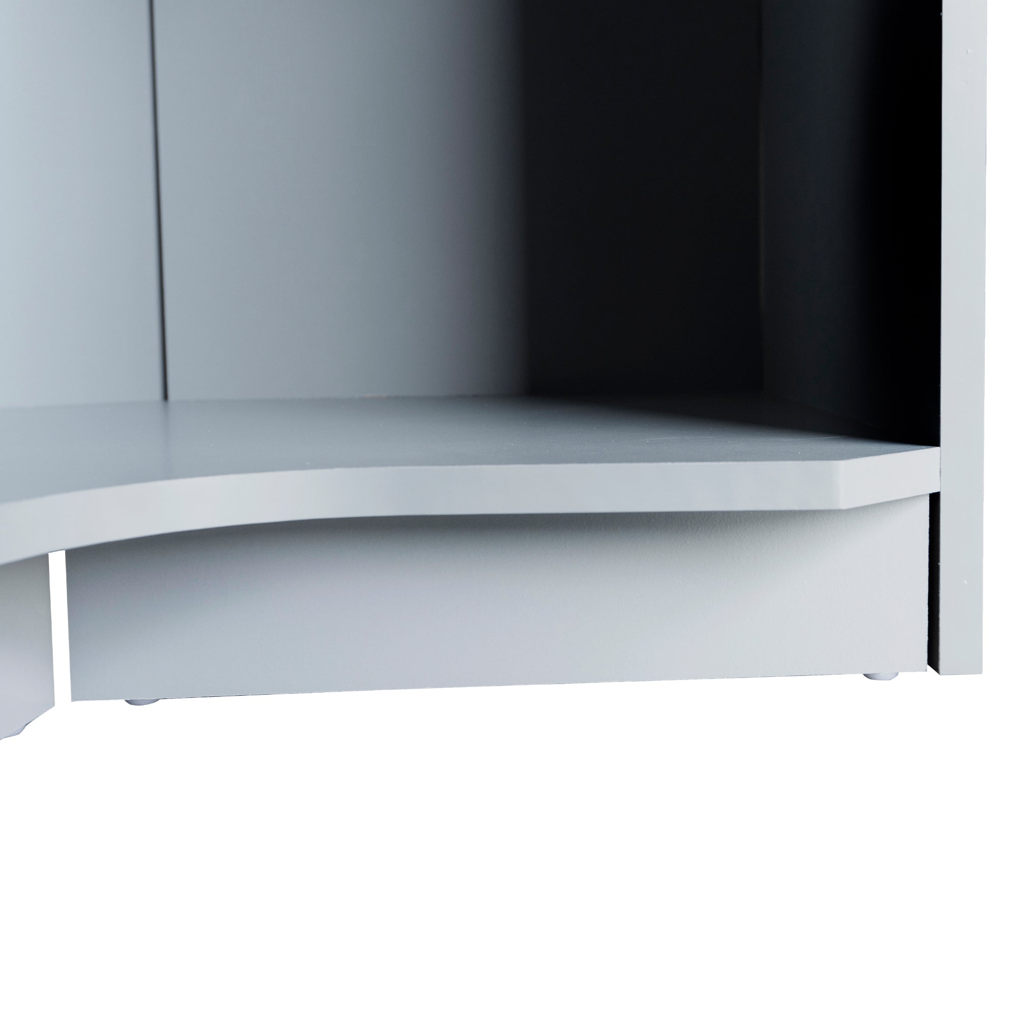 Polygon Corner Wardrobe - Gray (Save Space)