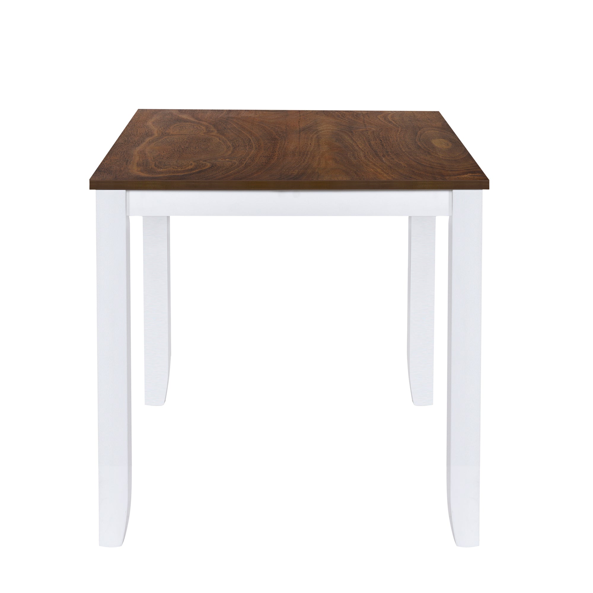 Rustic Wood Dining Set for 4 - White