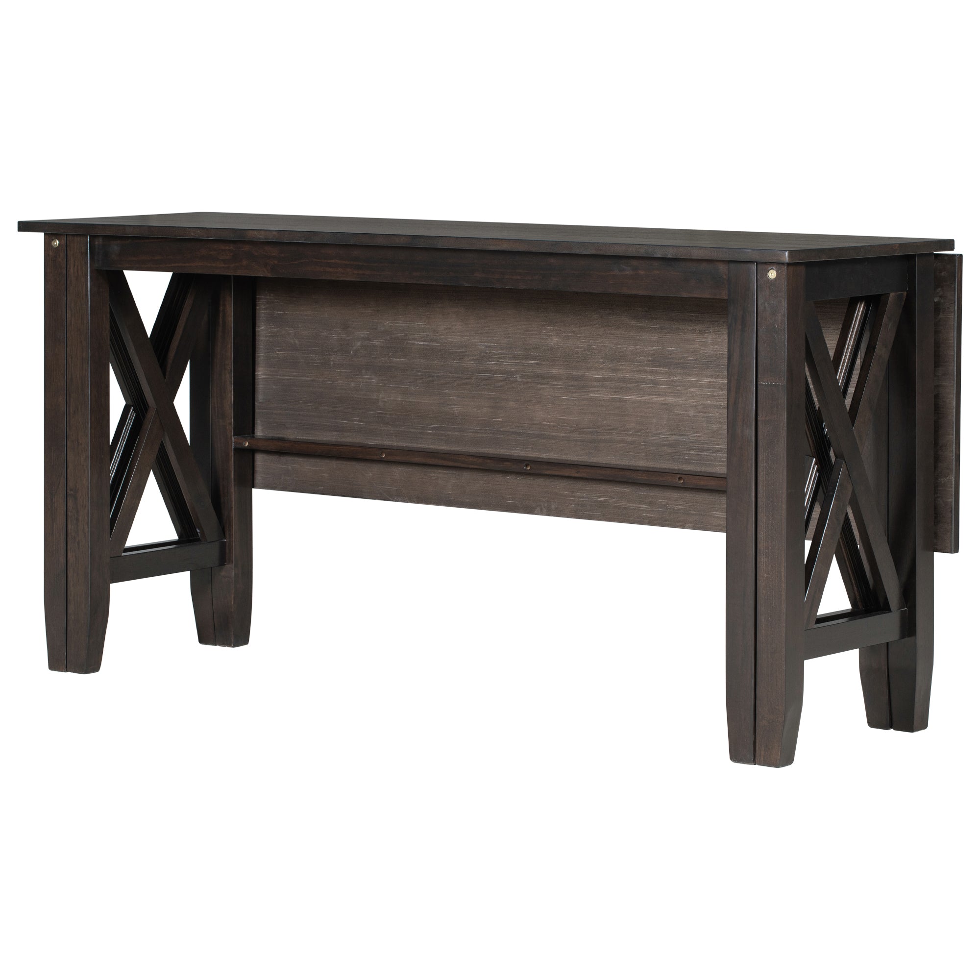6-Pc Dining Set, Foldable Table & Bench (Espresso)