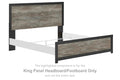 Broachmyn - King Panel Headboard/Footboard - Black / Gray