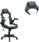 Black & White Upholstered Office Chair | Gaming & Work Comfort