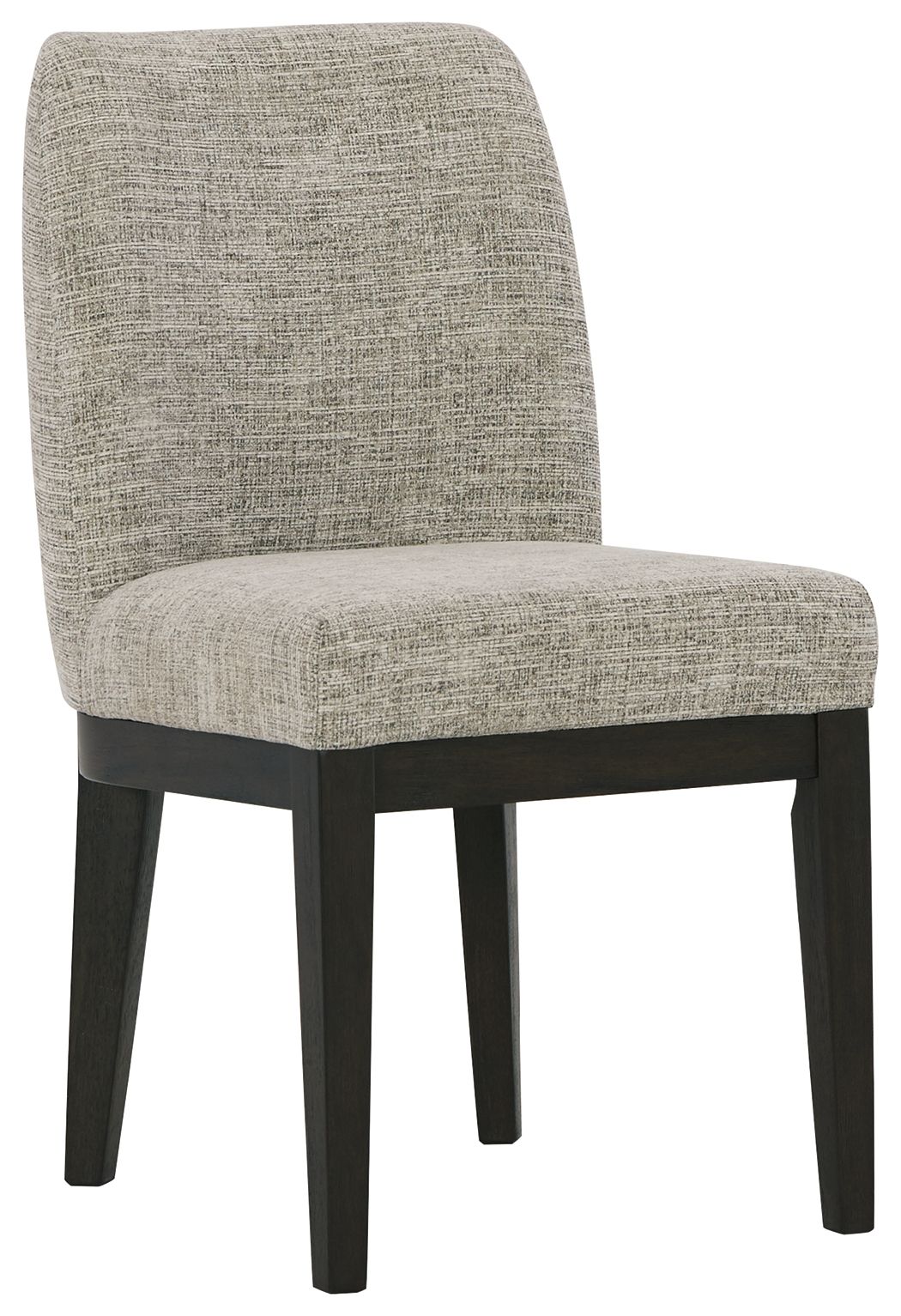 Burkhaus Two-Tone Upholstered Dining Side Chair (Set of 2) - Beige & Dark Brown