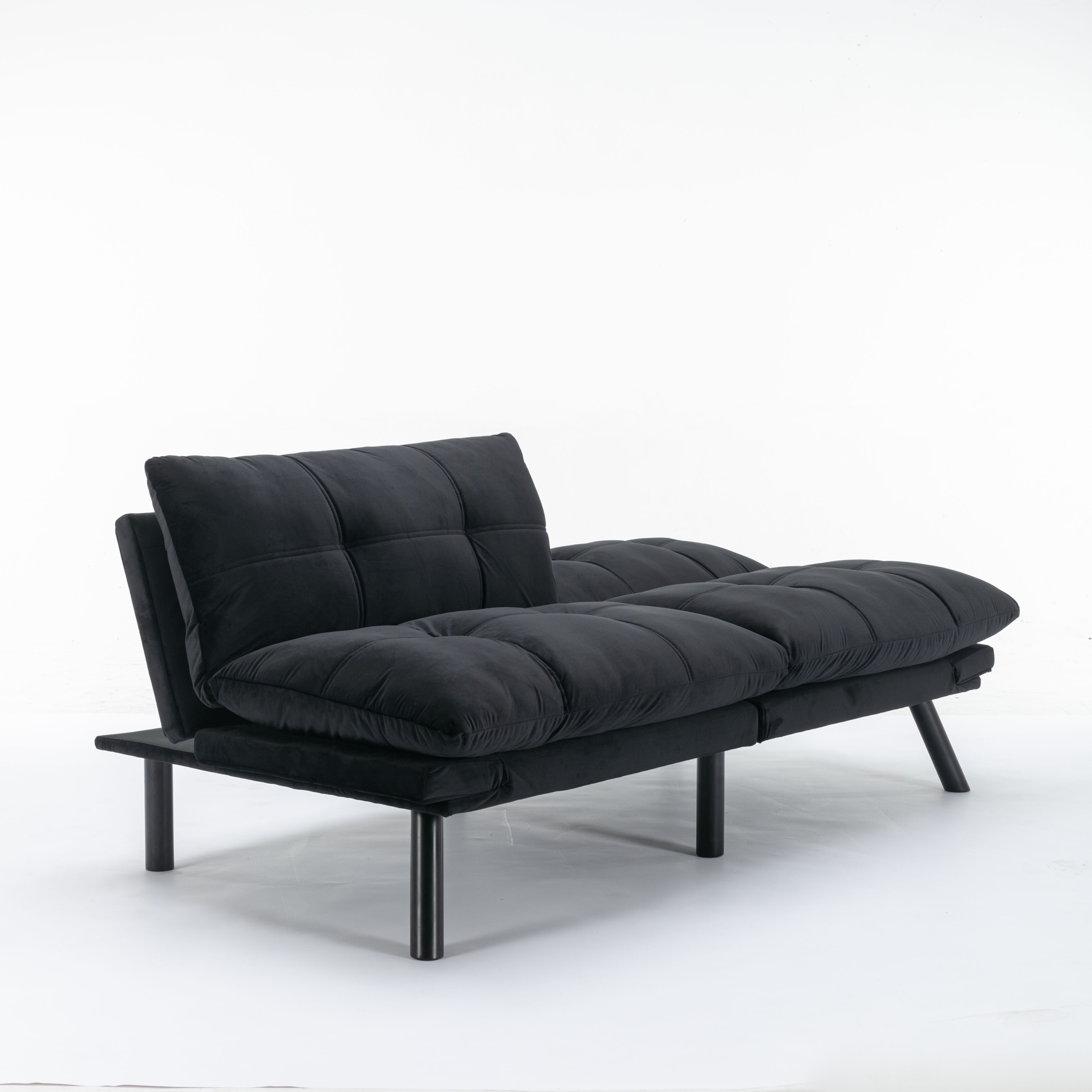 Velvet Sofa Bed Black